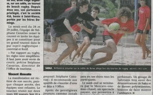 La Montagne - La 416 Beach Rugby Cup - Il faut juste avoir envie de courir