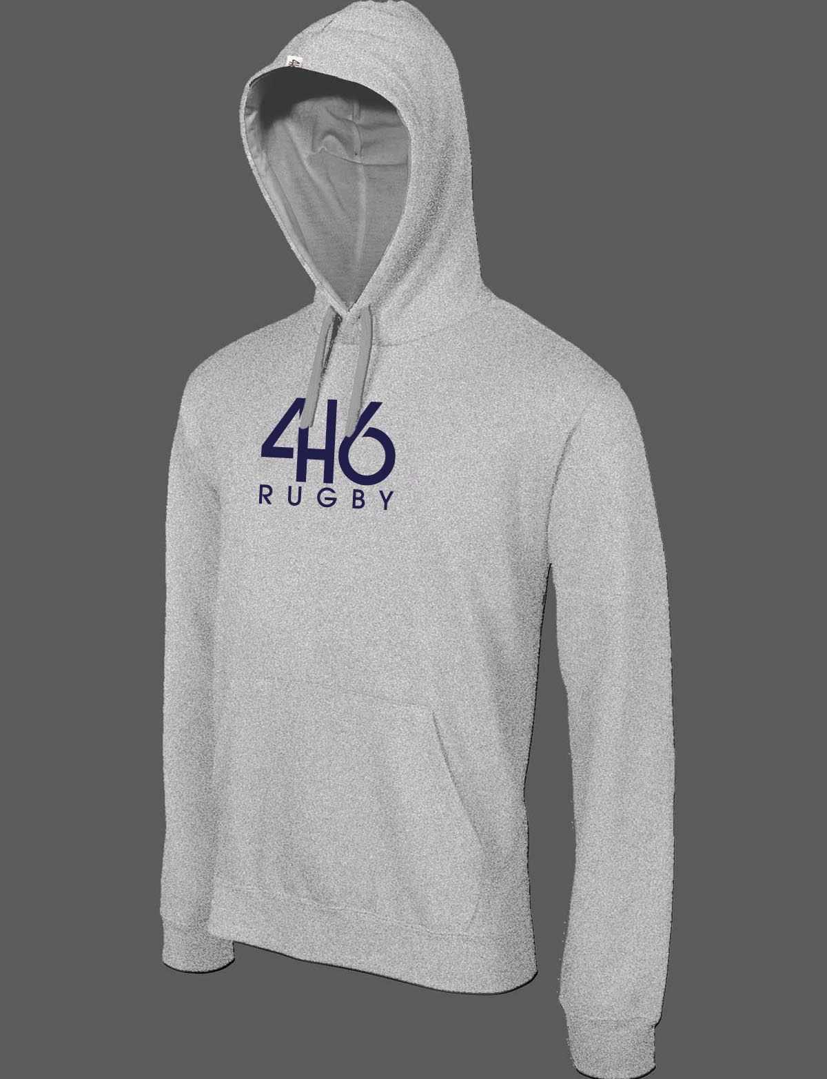 sweat 416 rugby chiné logo navy